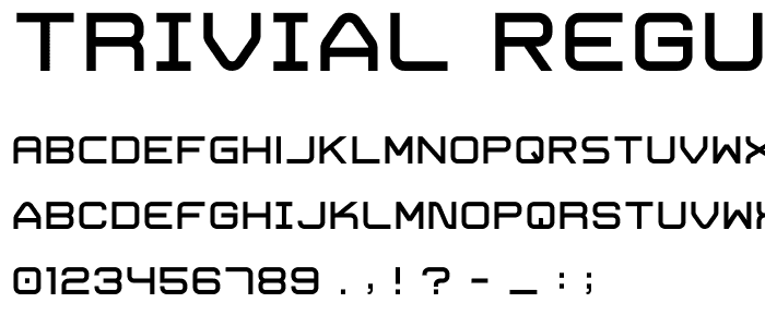 Trivial Regular font